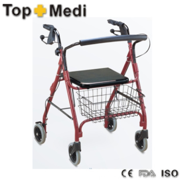 Rollator de aluminio del marco de la seguridad con el freno de mano